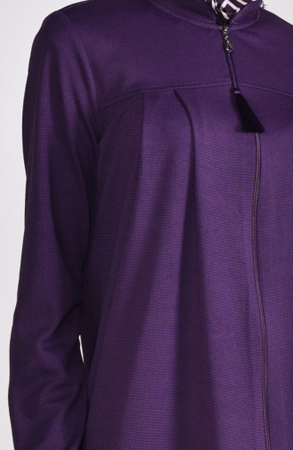 Pleated Abaya 7964-03 Purple 7964-03