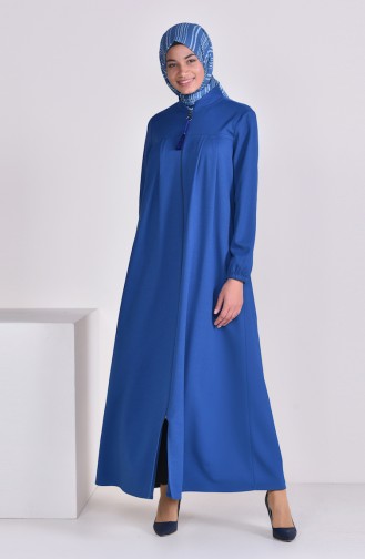 Abaya Plissée 7964-04 İndigo 7964-04