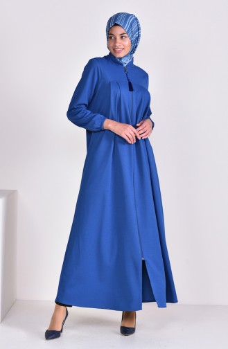 Abaya mit Plisee 7964-04 Indigo 7964-04