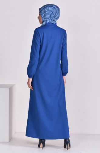 Abaya mit Plisee 7964-04 Indigo 7964-04