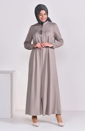 Pleated Abaya 7964-05 Mink 7964-05