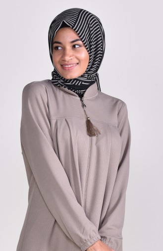 Abaya mit Plisee 7964-05 Nerz 7964-05