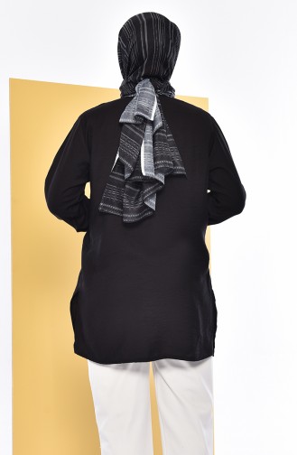 Cep Detaylı Gömlek 1125-04 Siyah