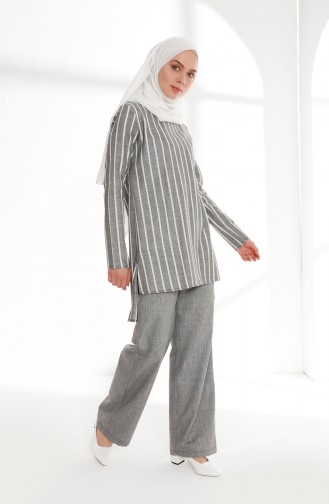 Minahill Cotton Tunic Pants Double Suit 5006-06 Navy Blue 5006-06