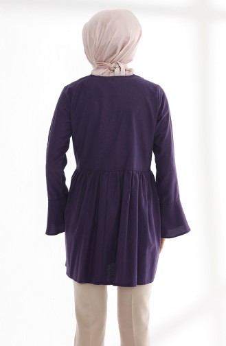 Flounce Wrap Tunic 9012-05 Purple 9012-05