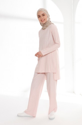 Minahill Cotton Tunic Pants Double Suit 5006-04 Pink 5006-04