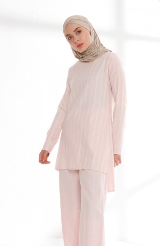 Minahill Cotton Tunic Pants Double Suit 5006-04 Pink 5006-04