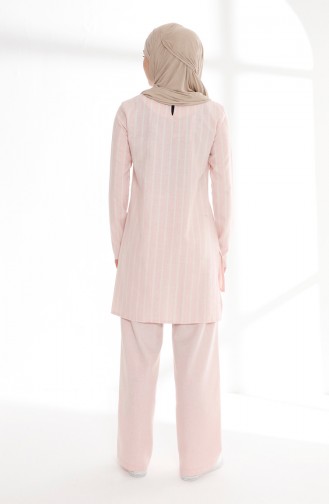 Minahill Cotton Tunic Pants Double Suit 5006-04 Pink 5006-04