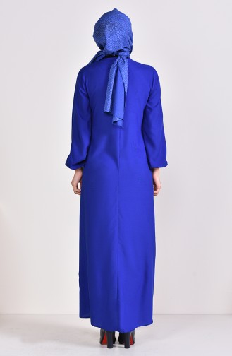 Saks-Blau Hijab Kleider 9012-11