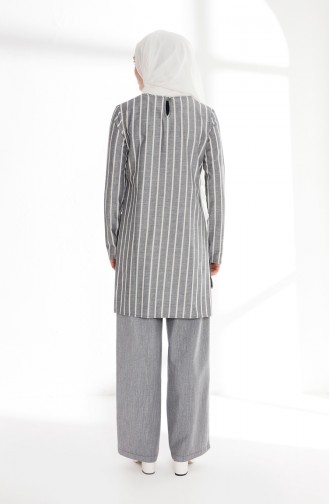 Minahill Cotton Tunic Pants Double Suit 5006-01 Black 5006-01