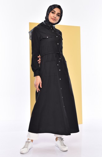 Button Long Tunic 1164-09 Black 1164-09