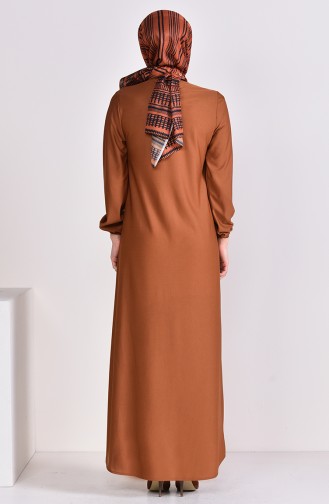 Tan Hijab Dress 4141-05