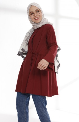 Volanlı Anvelop Tunik 9012-03 Bordo 9012-03