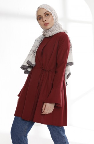 Volanlı Anvelop Tunik 9012-03 Bordo 9012-03