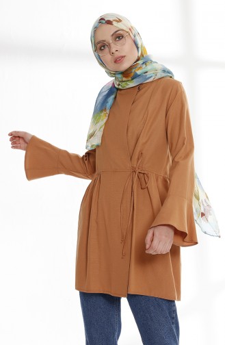 Flounce Wrap Tunic 9012-06 light Brown 9012-06