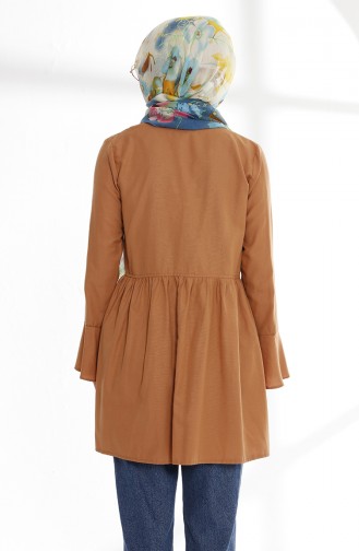 Flounce Wrap Tunic 9012-06 light Brown 9012-06