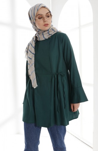 Flounce Wrap Tunic 9012-09 Emerald Green 9012-09