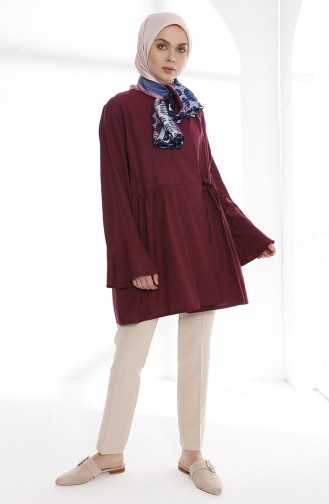 Flounce Wrap Tunic 9012-10 Plum 9012-10