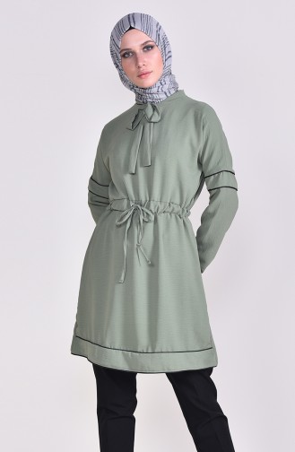 Beli Büzgülü Tunik 4118-03 Haki 4118-03