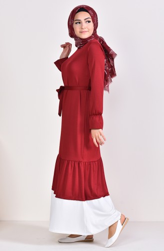 Robe Froncée 3072-04 Bordeaux 3072-04