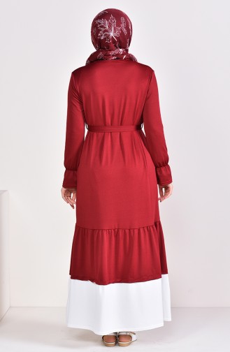 Robe Froncée 3072-04 Bordeaux 3072-04