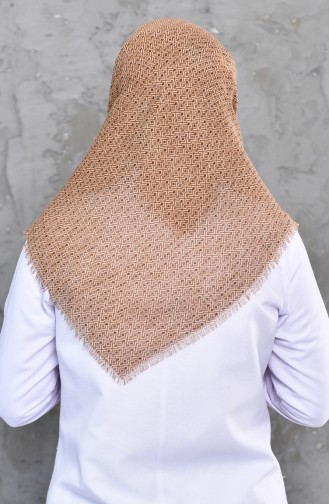 Patterned Flamed Cotton Scarf 2220-10 Mustard 2220-10