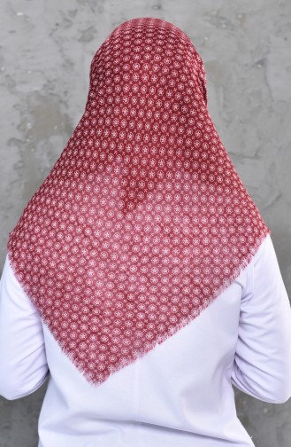 Patterned Flamed Cotton Scarf  2221-03 Plum 2221-03