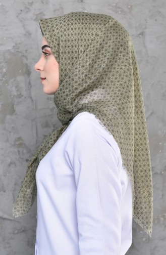 Patterned Flamed Scarf 2221-13 Khaki 2221-13