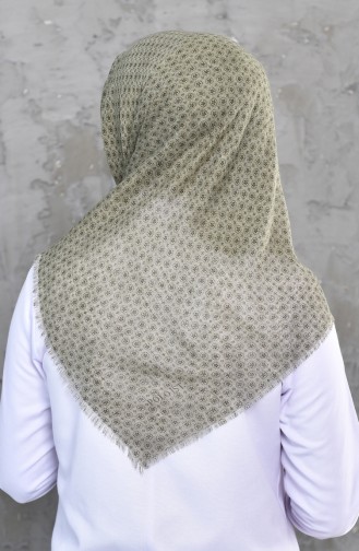 Patterned Flamed Scarf 2221-13 Khaki 2221-13