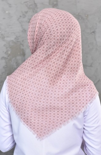 Patterned Flamed Cotton Scarf 2221-14 Powder 2221-14