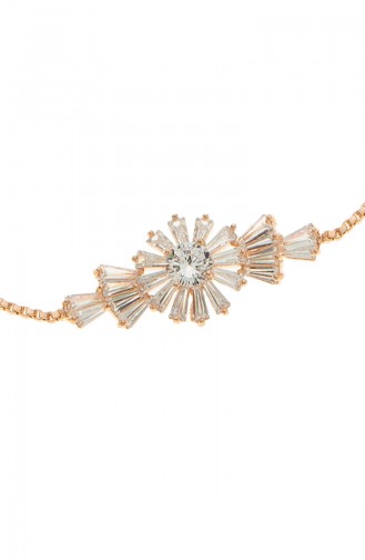 Rose Altın Kaplama Kristal Taşlı Bileklik 08-0411-48-23