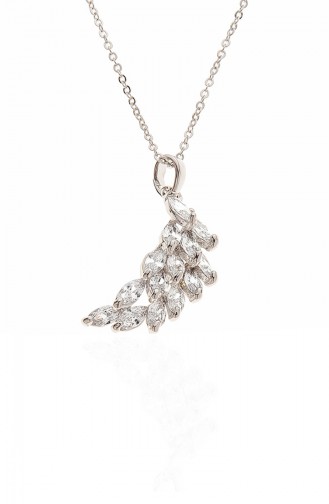 Silver Gray Necklace 09-0001-48-13