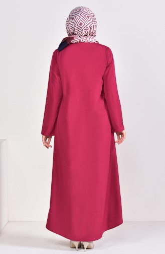 Abaya mit Reißverschluss 6026-10 Fuchsia 6026-10