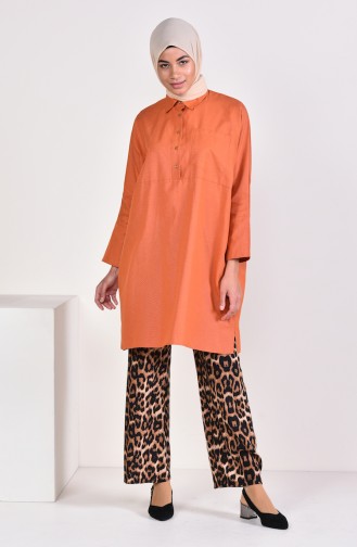 Leopard Gemusterte Schlaghose 2410-01 Braun 2410-01