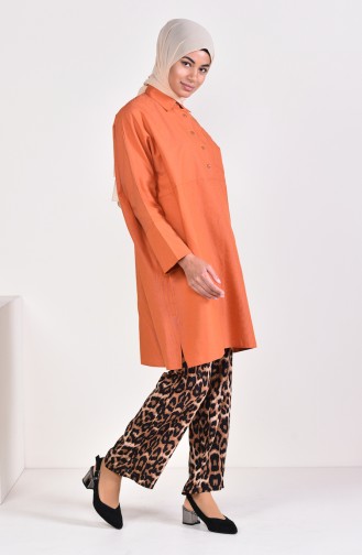 Leopard Gemusterte Schlaghose 2410-01 Braun 2410-01