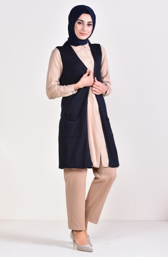 Navy Blue Gilet 4121-10