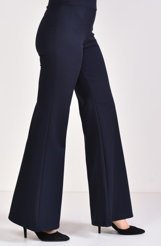 Gabardine Spanish Leg Pants 2300C-02 Dark Navy Blue 2300C-02