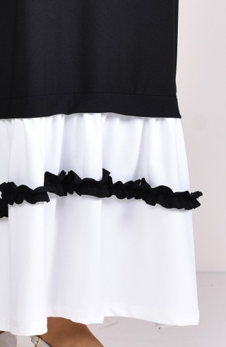 Ruffle Detail Dress 3087-05 Black 3087-05