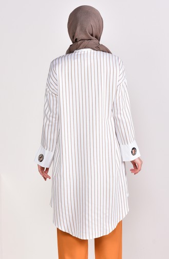 Striped Tunic 3006-01 White Mink 3006-01