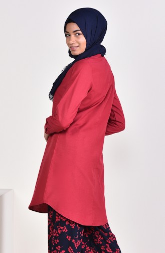 Hakim Yaka Tunik 6474-03 Bordo