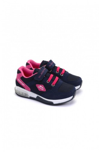 Slazenger Sport Kids Shoes Navy Blue Fuchsia 80287
