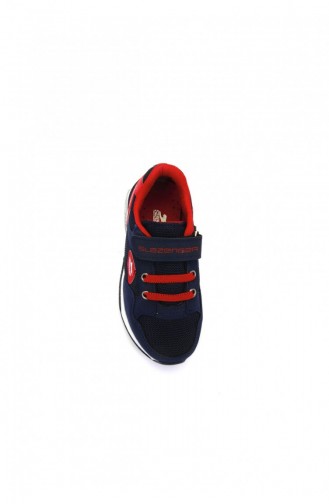 Slazenger Ege Chaussures Sport Pour Enfant Bleu Marine Rouge 80291
