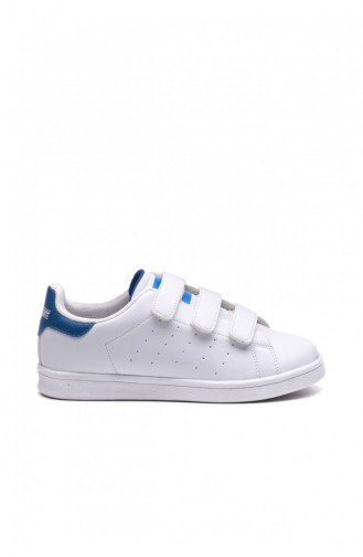 Slazenger Child Sport Shoe White Saks Blue 80169