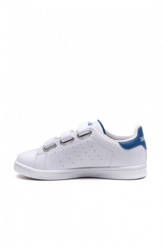 Slazenger Child Sport Shoe White Saks Blue 80169