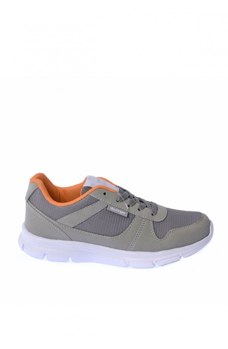slazenger running walking women s shoes gray orange 80495