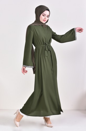 Khaki Abaya 7827-03