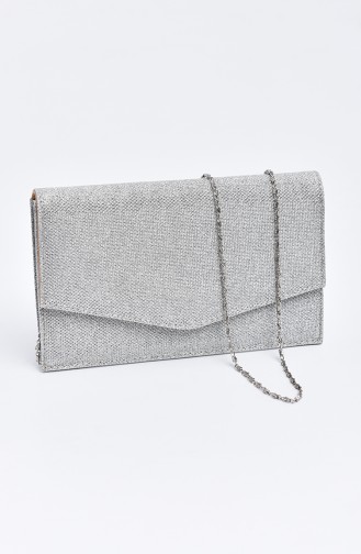 Silver Gray Portfolio Hand Bag 0460-03