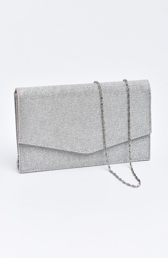 Silver Gray Portfolio Clutch 0460-03