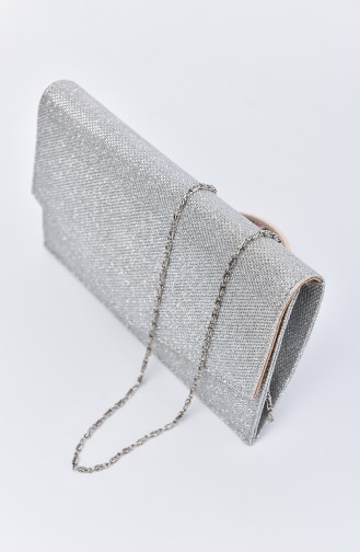 Silver Gray Portfolio Clutch 0460-03