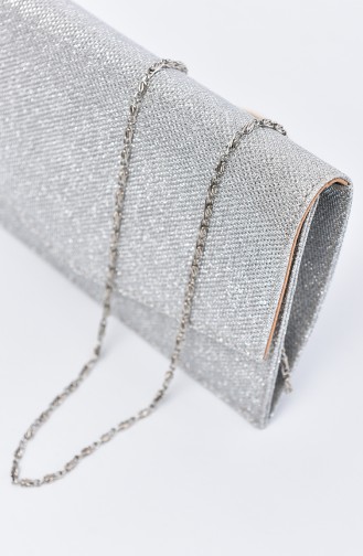 Silver Gray Portfolio Clutch 0460-03